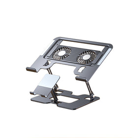 Adjustable Foldable Laptop Stand with Phone Holder and Cooling Options