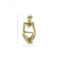 Matte resin abstract meditator figurine in a seated pose as a minimalist tabletop accent