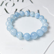 Aquamarine Blue Bead Stretch Bracelet for Women