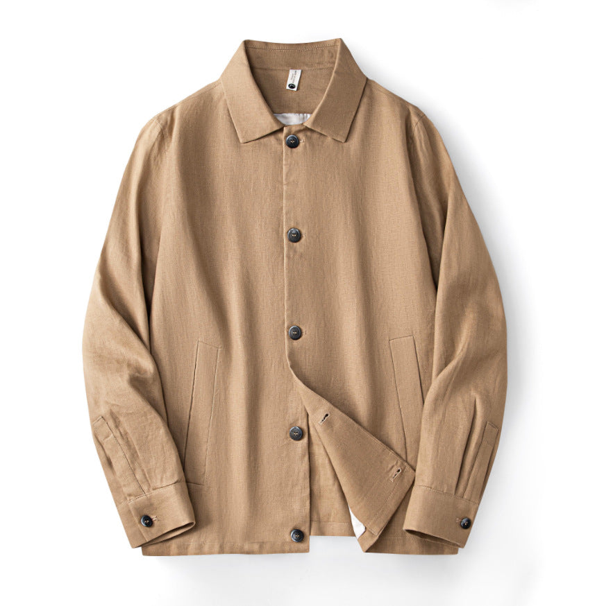 Mens Linen Lapel Casual Jacket | environment lifestyle context