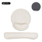 Leather look memory foam wrist rest mouse pad in a neutral shade