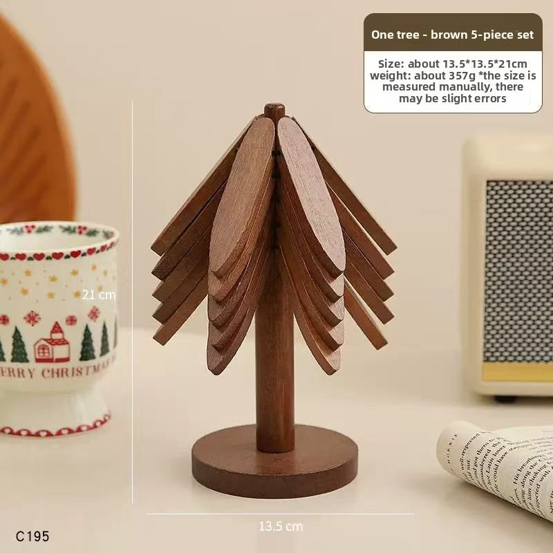 Single bamboo coaster showing tree grain pattern