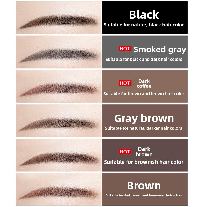 Spoolie end of the eyebrow pencil combing and shaping the brow