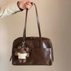 Retro Pillow Shoulder Bag - Brown
