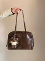 Retro Structured Boston Shoulder Bag
