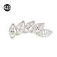 Curved row of marquise cubic zirconia stones on a solid titanium piercing stud