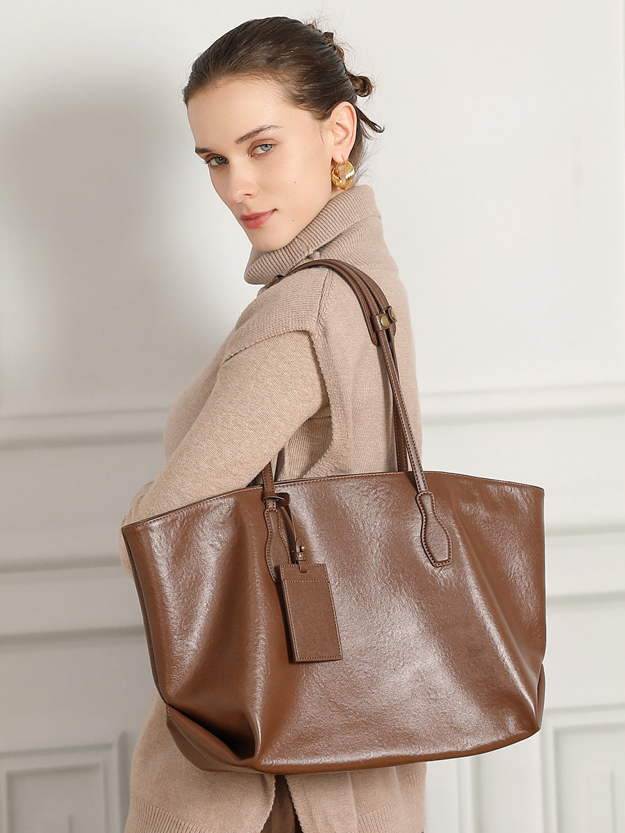 Genuine Leather Tote Bag for Women