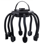 Black octopus style electric scalp massager with eight flexible claws and a top carry loop