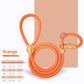 Detail of the braided weave on a khaki polypropylene rope dog lead