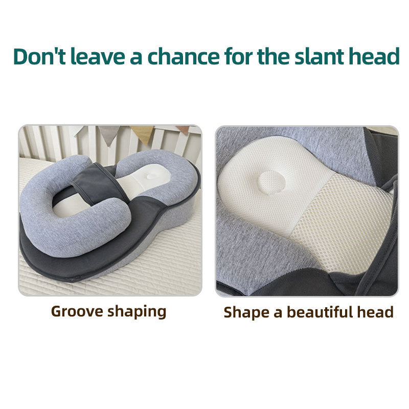 Baby lounger shown with a hand for scale next to the sloped pad