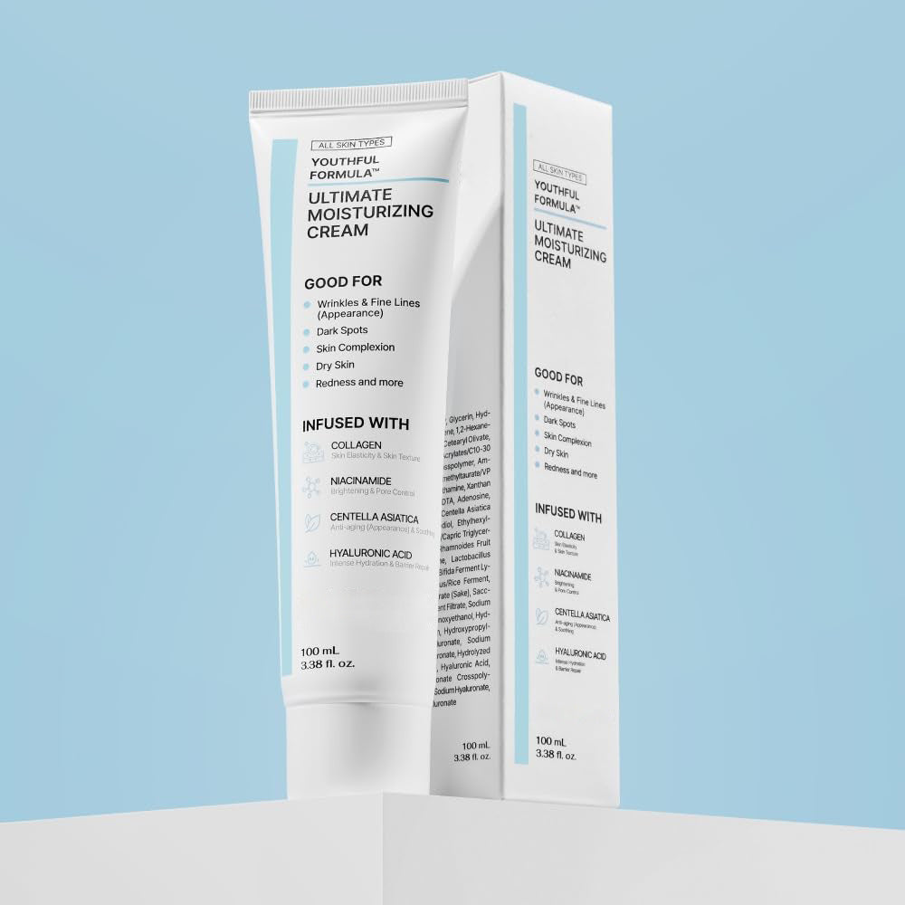 Niacinamide cream applied and absorbing into clean skin