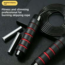 Adjustable Steel Cable Skipping Rope with Bearings and Optional Handle Weights