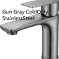 Gunmetal gray single lever faucet, option image labeled Gun Gray ColdOnly StainlessSteel
