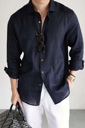 Pure Linen Long Sleeve Shirt