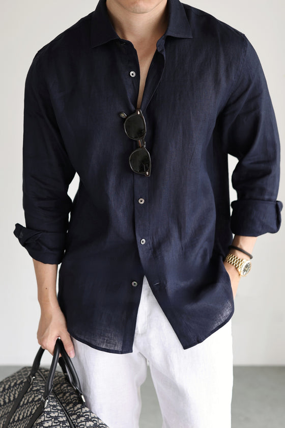 Pure Linen Long Sleeve Shirt