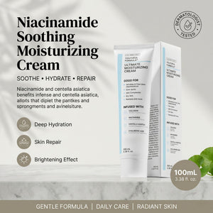 Niacinamide moisturizing face cream tube shown front view