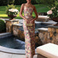 Petal Sequin Off-Shoulder Dress | side profile angle shot