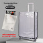 Water resistant transparent PVC cover fitted over a travel suitcase shell