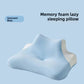 Pink contour memory foam pillow showing the two tone quilted cover