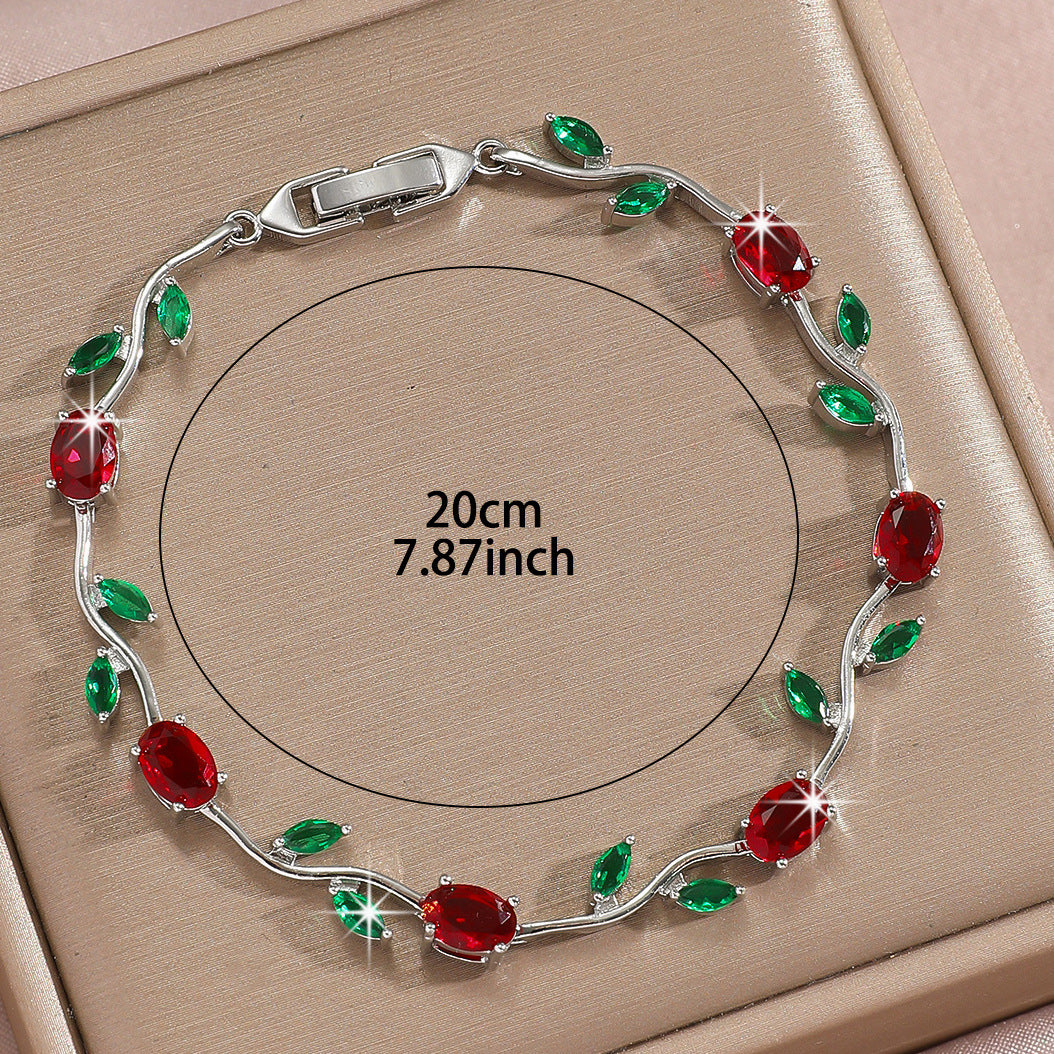 Zircon Gold Plated Leaf Design Bracelet | environment lifestyle context