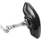 Rear scooter mudguard with silver CNC aluminum bracket and glossy woven-texture black plate, Silver option
