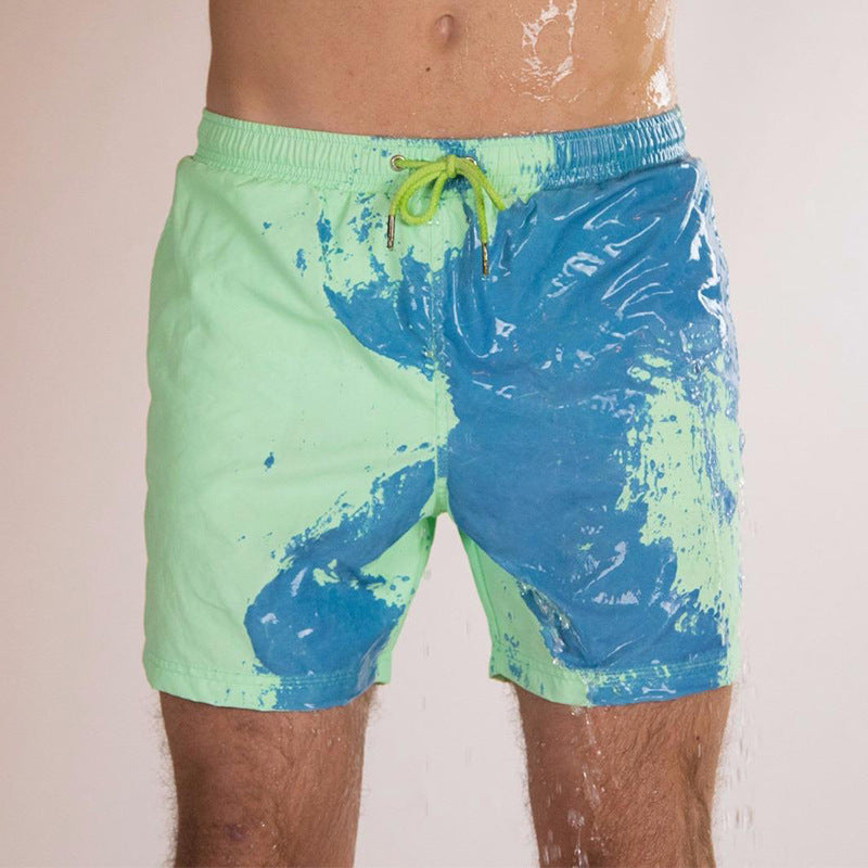 Alternative angle of the temperature changing swim shorts back view