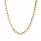 316 Stainless Steel Tennis Necklace with Zirconia