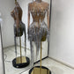 Rhinestone Mesh Sequin Performance Dress