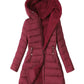 Womens Hooded Mid-Length Cotton Jacket