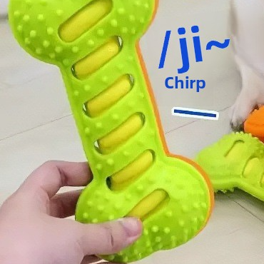 A green squeaky TPR duck for dogs and cats, part of a soft rubber pet toy assortment