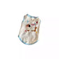 Sleeveless small dog vest with a back leash D-ring and a dachshund applique in the pink colourway on a small dog