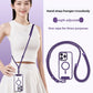 Phone lanyard rope shown with its metal connector and adapter tab
