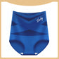 Seamless high waisted brief shown on a model with the crossed mesh front detail