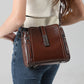 Genuine Leather Crossbody Bucket Bag Vintage Style Shoulder Purse