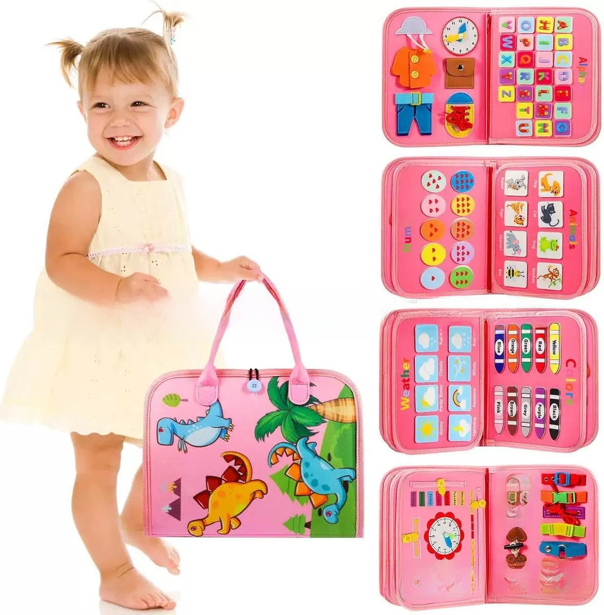 Soft non woven felt learning board for toddlers and preschoolers
