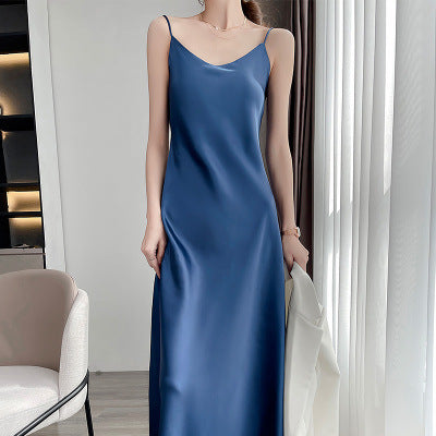 Triacetate Suspender Midi Dress | product flat lay overview