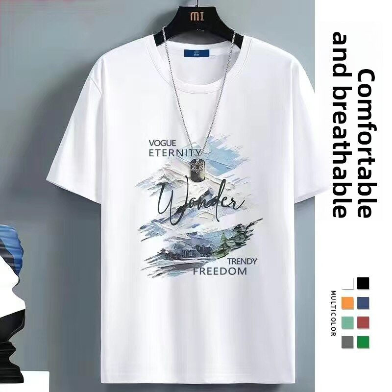 Men's Ice Silk Short Sleeve T-Shirt | angled lifestyle styling shot