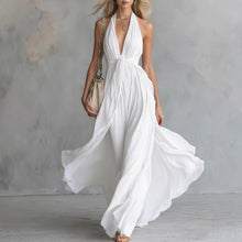 Womens V-Neck Sleeveless Slim Dress