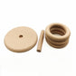 Wooden Baby Rattle Teether Toy | packaging and includes overview