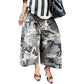 Light gray camouflage wide-leg pants, Gray option, size S
