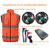 Orange AC Vest 12V Fan 12V1.8W PowerBank / 4XL | US 48 / EU 58