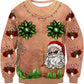 All over print ugly Christmas crew neck sweatshirt in polyester, one of eight festive designs