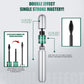 Dual ended waterproof black mascara, silver tube with a fine brush and a dense brush for length and volume