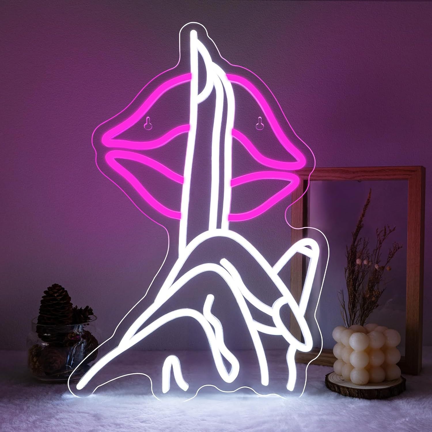 LED neon wall light sign, in a gaming setup
