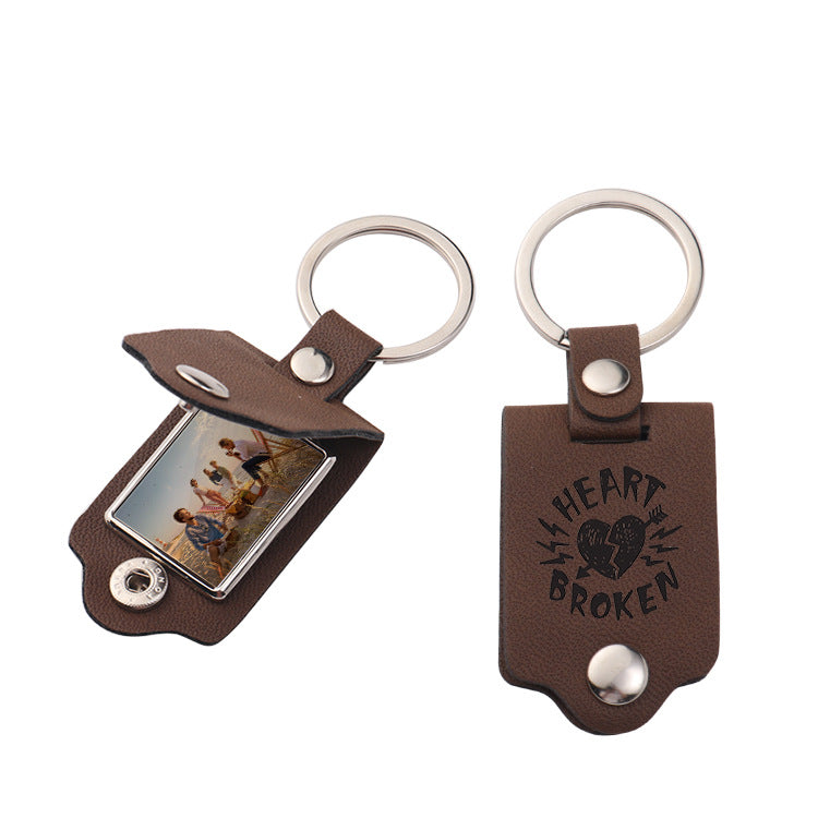 Customizable PU Leather Keychain with Metal Hook | lifestyle in use scene