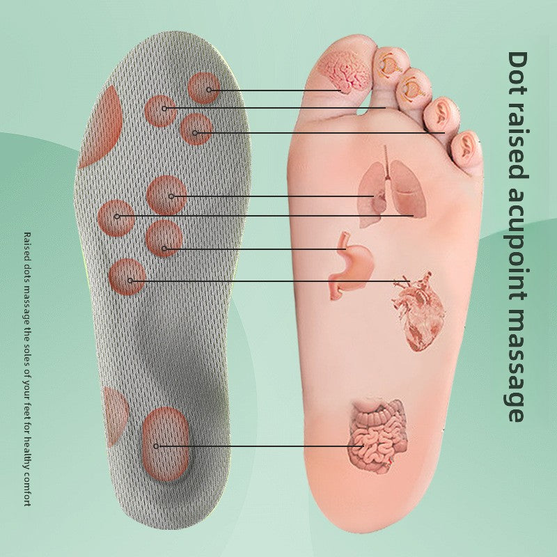 Pair of children's insoles in gray and black side by side