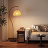 Monochrome warm light / Black-retro lotus leaf floor lamp