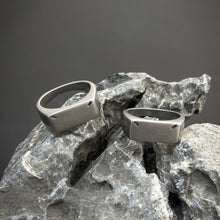 Unisex Matte Stainless Steel Rectangular Signet Ring