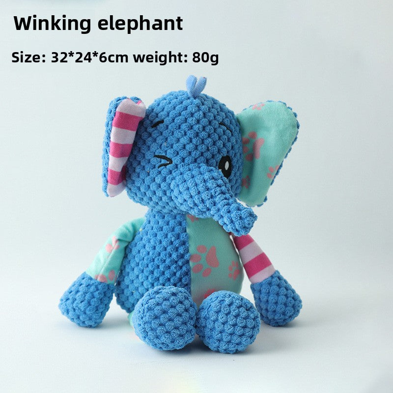 Squeaky plush pet toy shaped like a food character, a fun soft chew for supervised play