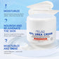 MELAO 40% Urea Cream jar with a swirl of white cream and a three step moisturize layout on blue